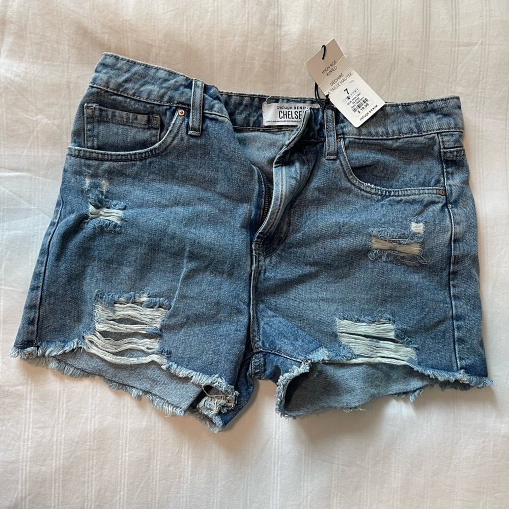Denim Jean distressed shorts